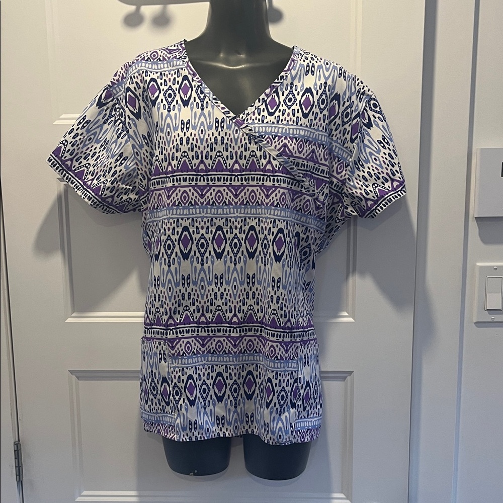 Women's Purple nursery V-Neck Top